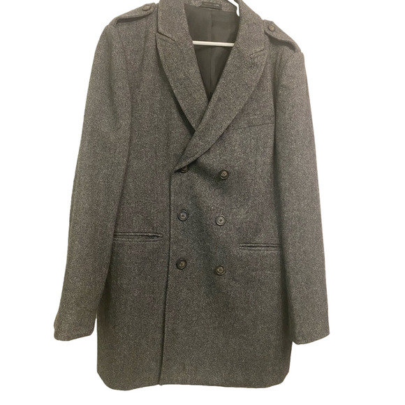 Express Tweed Mens’s Double Breasted Coat Size XL - Picture 1 of 3